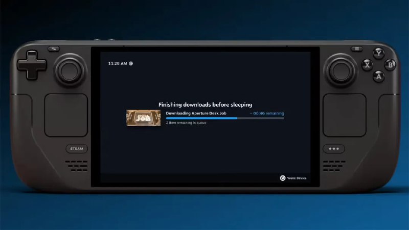 Steam Deck 新增熄屏下载功能Valve 在最新推送的 Steam Deck 固件中带来了此前玩家们最期待的低功耗下载模式，现在 Steam Deck 在下载游戏时，即使关闭屏幕也不会直接进入睡眠，而是会在下载任务完成后再进入睡眠状态