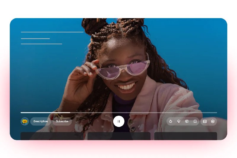 YouTube 推出新版视频播放器 UIYouTube 近日更新了其播放器设计，新的设计采用了全新的透明视觉风格以及一套适配该风格的新控件与图标