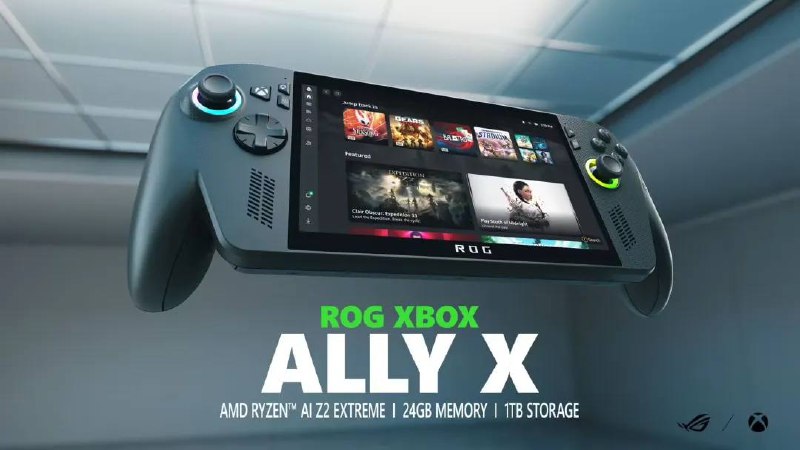 微软官宣新游戏掌机 ROG Xbox Ally / X微软今日在 Xbox Games Showcase 2025 活动上宣布与华硕携手为 Xbox 品牌推出首款掌机产品，并正式发布了「ROG Xbox Ally」与「ROG Xbox Ally X」两款产品