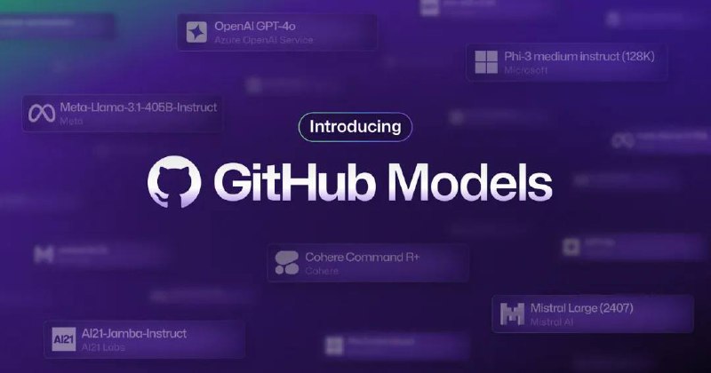 GitHub 向用户免费开放 AI 模型 APIGitHub 昨日宣布，旗下 GitHub Models 服务将为 GitHub 用户免费提供兼容 OpenAI 规范的 AI 模型 API，用户可选择 GPT-4o、DeepSeek-R1、Llama 3 等主流模型使用，并支持部署在本地、服务器以及 GitHub Actions 环境中