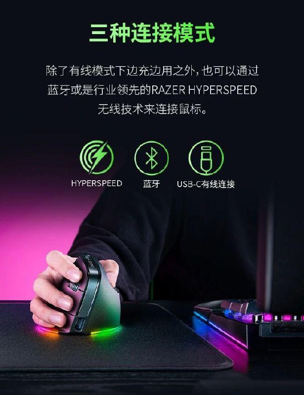 ▎雷蛇推出首款垂直人体工程学鼠标