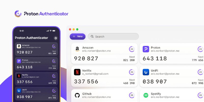▎Proton 推出永久免费的双重身份验证软件Authenticator 隐私科技公司 Proton 正式推出一款全新的免费双重身份验证（2FA）工具——Proton Authenticator，为全球用户提供更安全、更灵活的数字身份保护方案